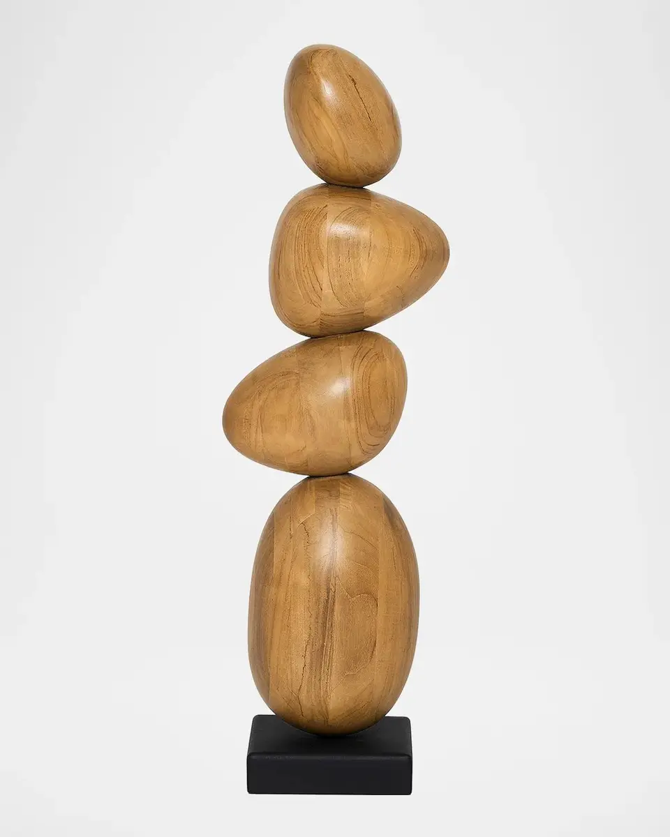 Interlude Home Sienna Teak Wood & Metal Statue | Thumbnail 2