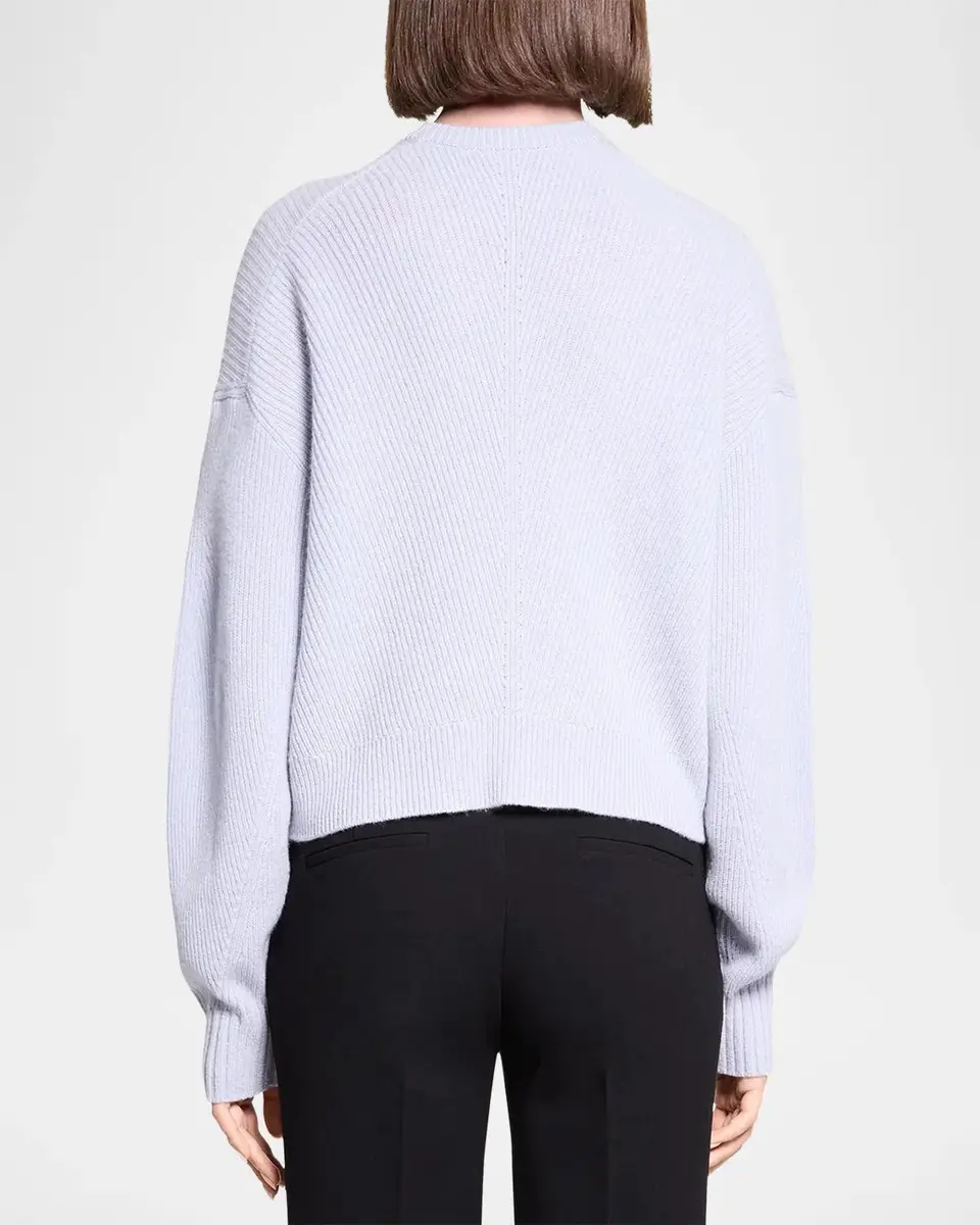 Theory Ribbed Wool Crewneck Sweater | Thumbnail 3 Theory Ribbed Wool Crewneck Sweater | Thumbnail 3