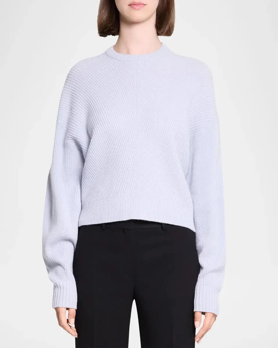 Theory Ribbed Wool Crewneck Sweater | Thumbnail 4 Theory Ribbed Wool Crewneck Sweater | Thumbnail 4