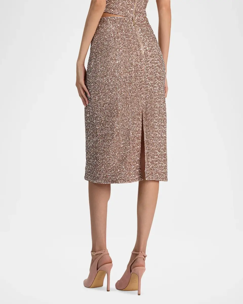 Alice + Olivia Fifi Sequined Midi Skirt | Thumbnail 3