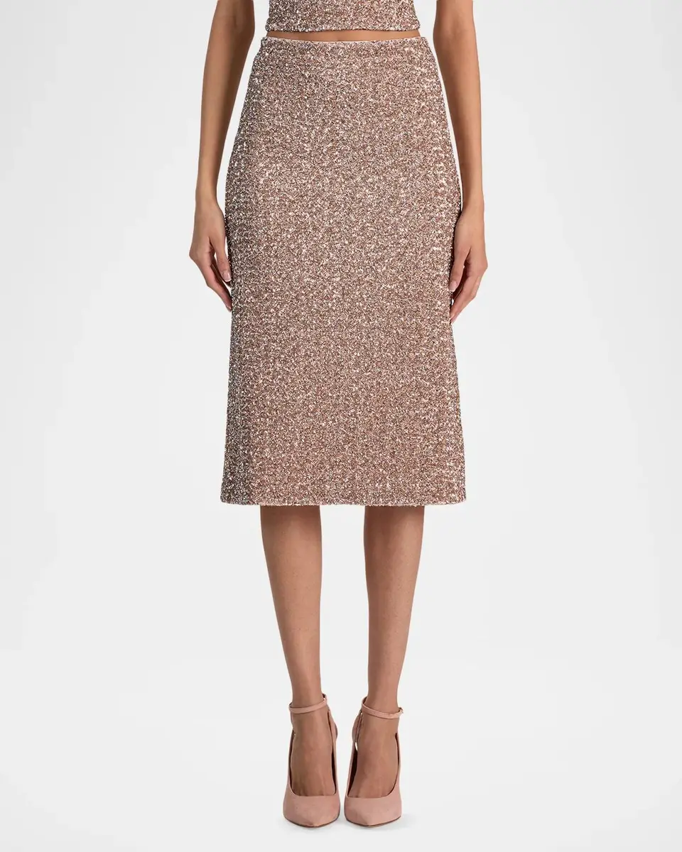 Alice + Olivia Fifi Sequined Midi Skirt | Thumbnail 4