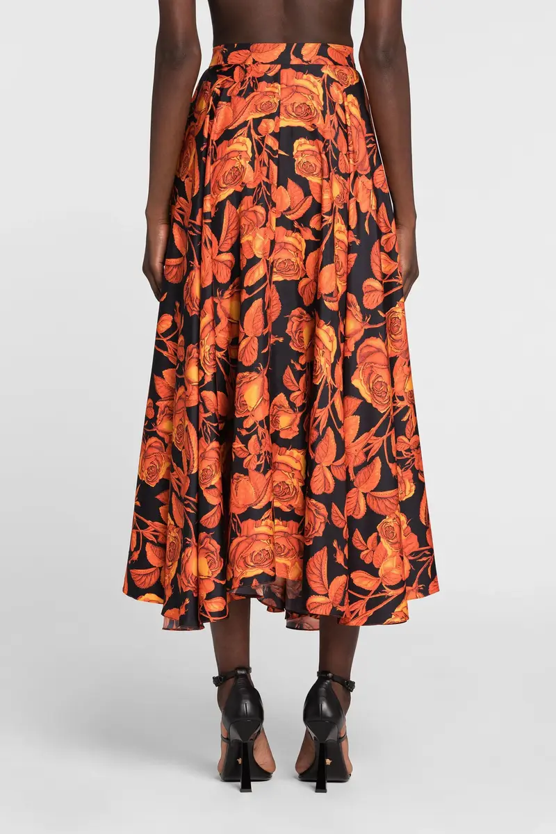 Roberto Cavalli Rose And Python-Print Asymmetric Skirt | Thumbnail 4 Roberto Cavalli Rose And Python-Print Asymmetric Skirt | Thumbnail 4