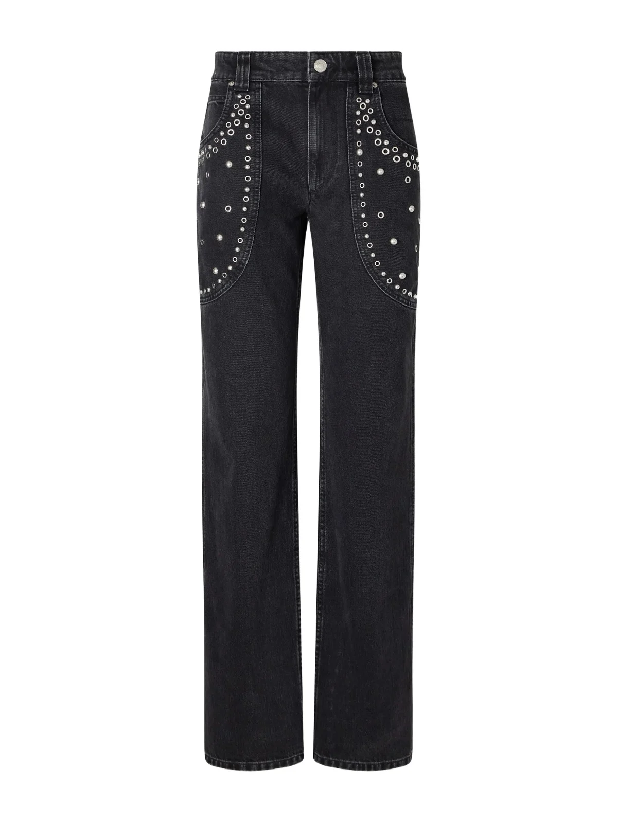 Silka Studded Mid-rise Straight-leg Jeans Silka Studded Mid-rise Straight-leg Jeans