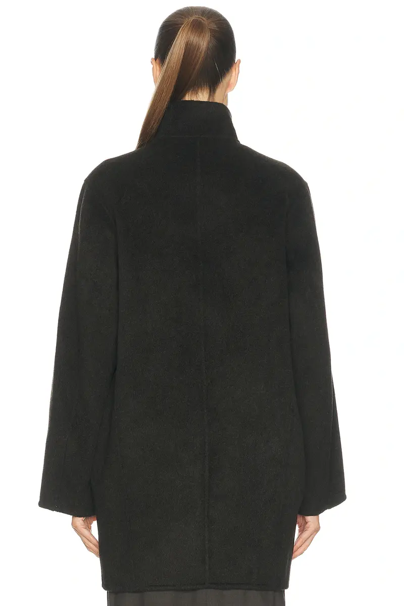 Loulou de Saison Olmo High-neck Double Breasted Coat | Thumbnail 4 Loulou de Saison Olmo High-neck Double Breasted Coat | Thumbnail 4