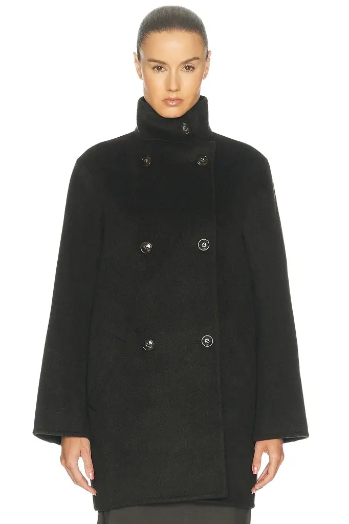 Loulou de Saison Olmo High-neck Double Breasted Coat