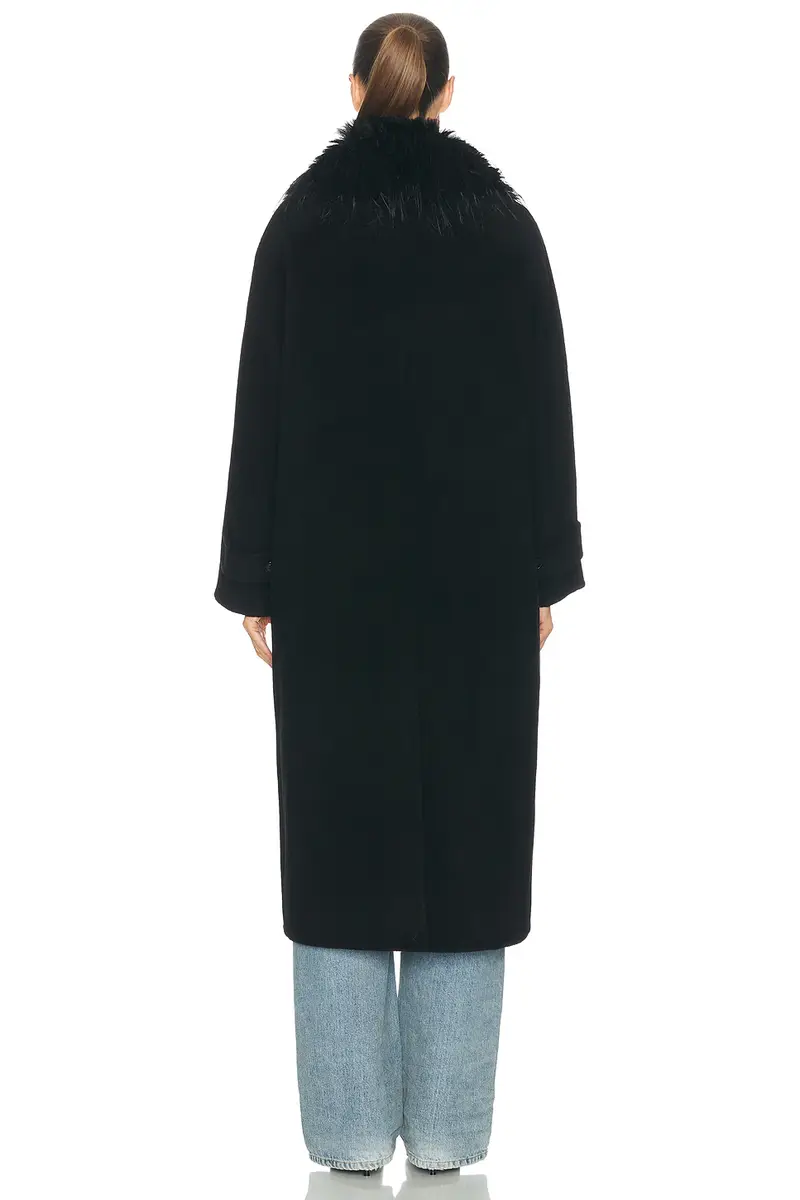 Loulou de Saison Yrsa Coat With Removable Faux Fur | Thumbnail 3 Loulou de Saison Yrsa Coat With Removable Faux Fur | Thumbnail 3