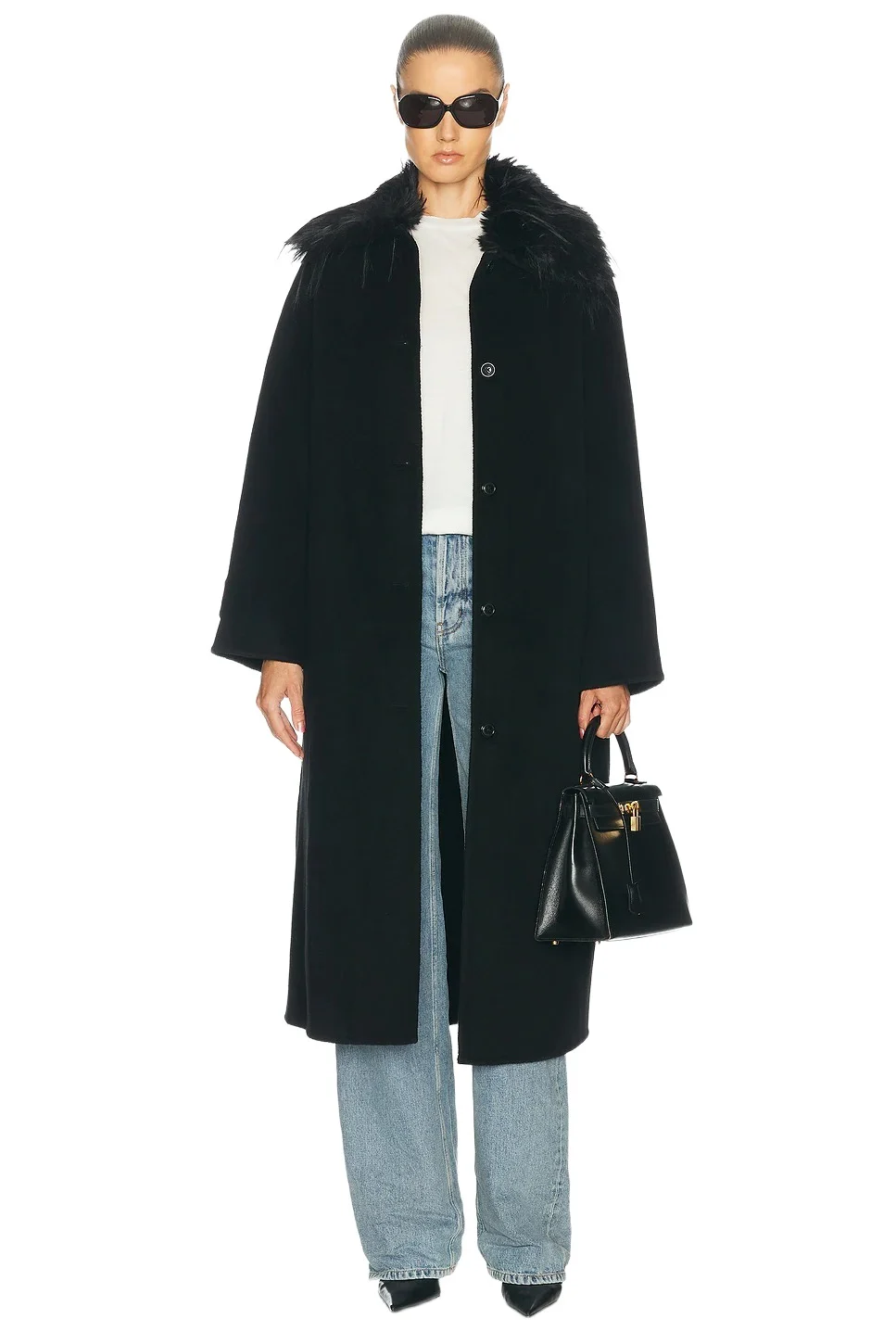 Loulou de Saison Yrsa Coat With Removable Faux Fur