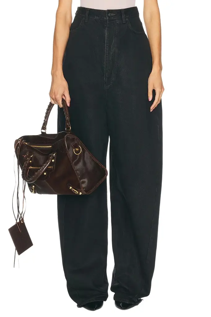 Balenciaga High Waist Barrel Twisted Leg