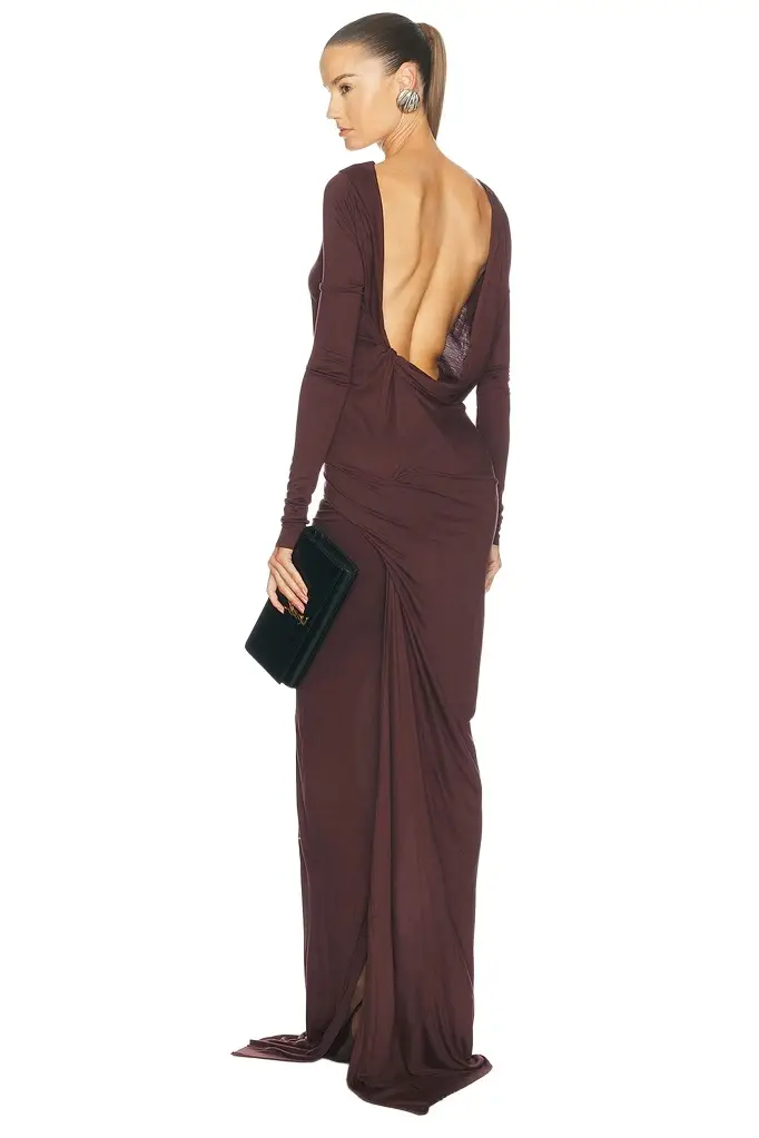 Rick Owens Lilies Long Sleeve Shailee Gown