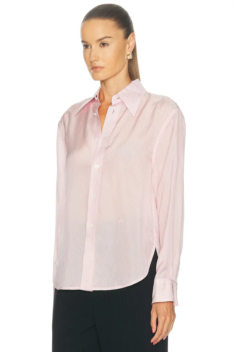 Bottega Veneta Cupro Pinstripe Shirt | Thumbnail 2 Bottega Veneta Cupro Pinstripe Shirt | Thumbnail 2