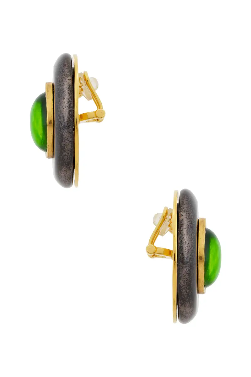 Saint Laurent Disc & Cabochons Earrings | Thumbnail 3 Saint Laurent Disc & Cabochons Earrings | Thumbnail 3