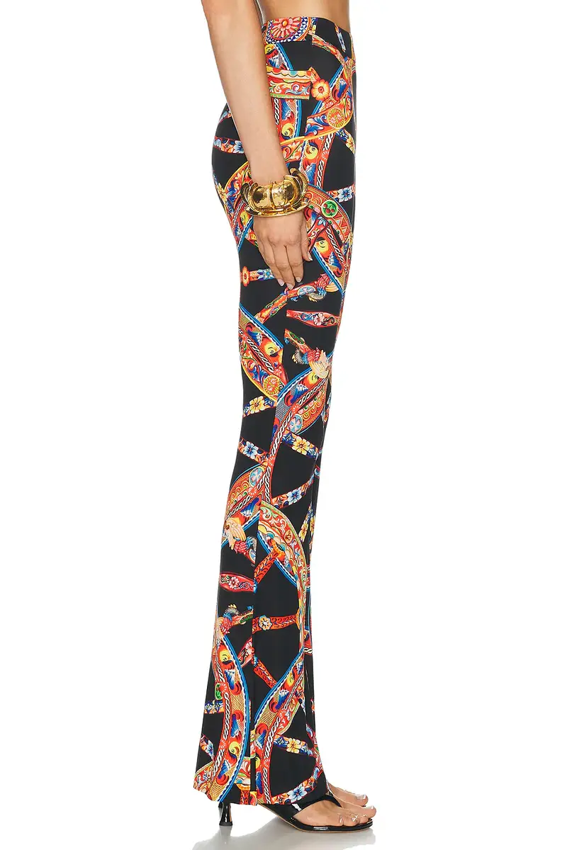 Dolce & Gabbana Organzino Pes Caretto Print Flare Pant | Thumbnail 3