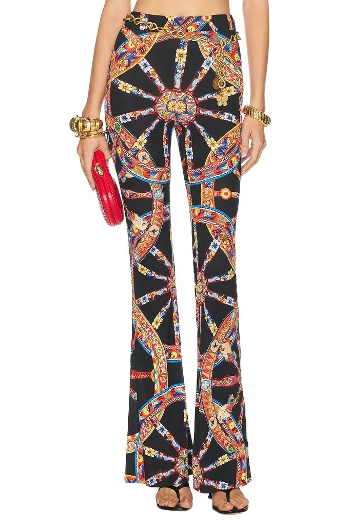 Organzino Pes Caretto Print Flare Pant