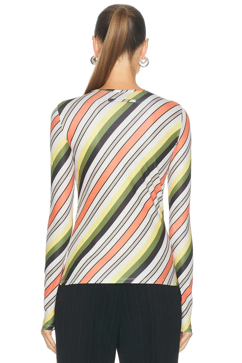 Jean Paul Gaultier Jersey Lycra Printed Retro Stripe Long Sleeve Top | Thumbnail 3 Jean Paul Gaultier Jersey Lycra Printed Retro Stripe Long Sleeve Top | Thumbnail 3