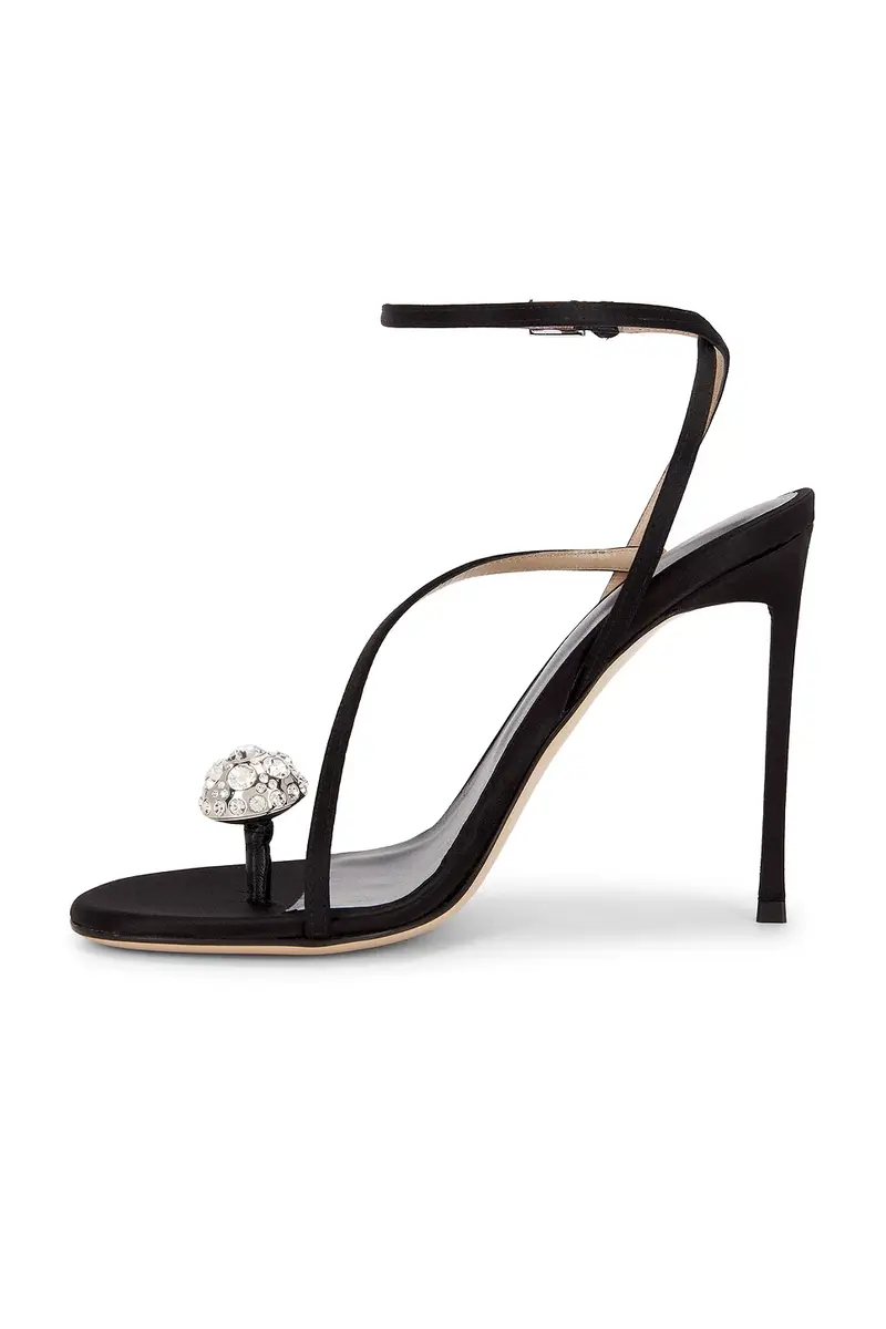 Tom Ford Satin & Crystal Stones Ankle Strap Sandal | Thumbnail 5 Tom Ford Satin & Crystal Stones Ankle Strap Sandal | Thumbnail 5