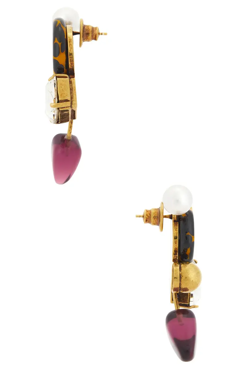 Dries Van Noten Handmade Artisanal Glass Disc Shell Paste Earrings | Thumbnail 3 Dries Van Noten Handmade Artisanal Glass Disc Shell Paste Earrings | Thumbnail 3