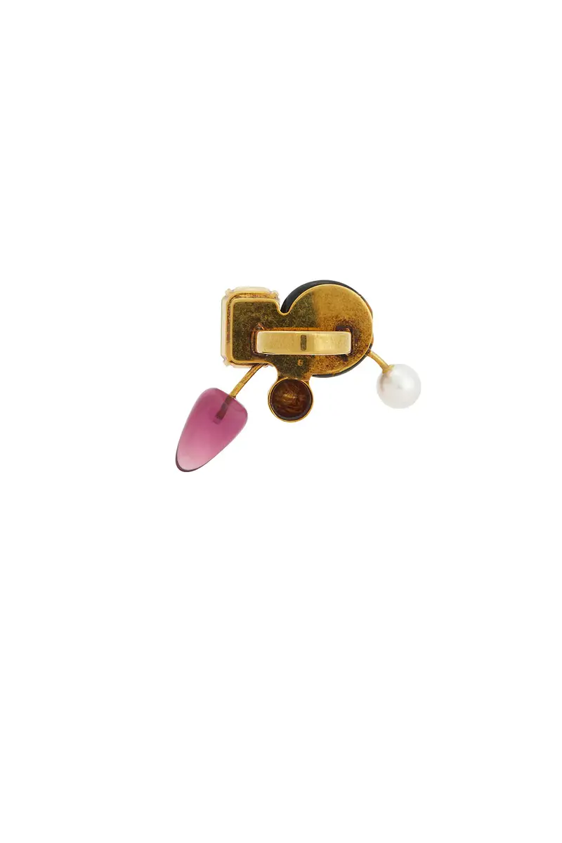 Dries Van Noten Handmade Glass Disc Shell Paste Ring | Thumbnail 3 Dries Van Noten Handmade Glass Disc Shell Paste Ring | Thumbnail 3
