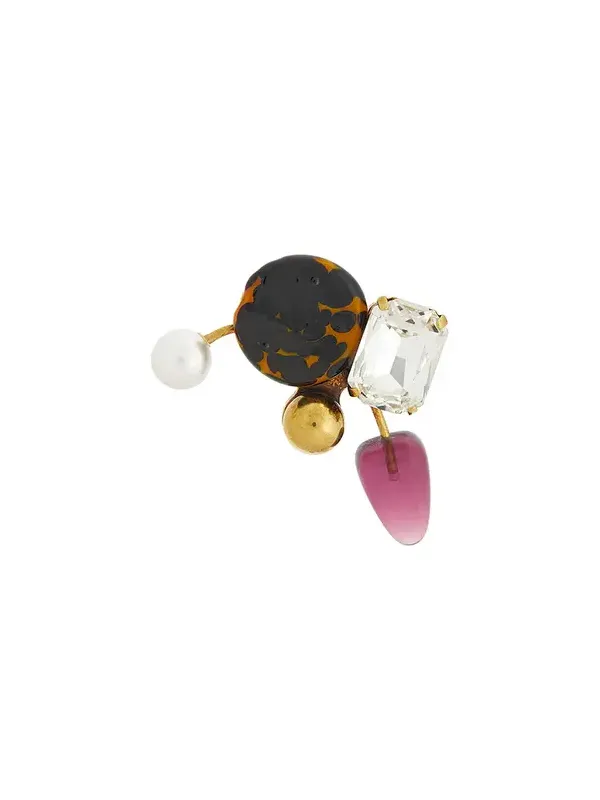 Dries Van Noten Handmade Glass Disc Shell Paste Ring