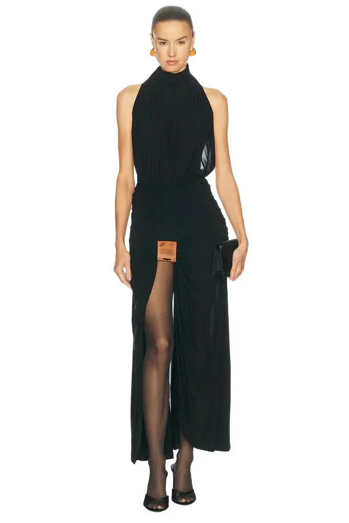 Stretch Viscose Long Dress