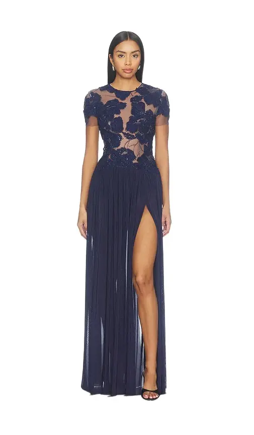 Nadine Merabi Sloane Navy Dress
