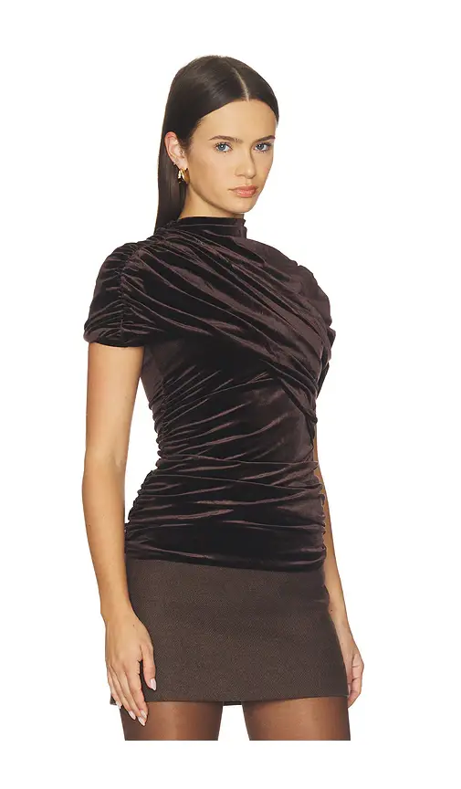 Amanda Uprichard Evianna Velvet Top | Thumbnail 2 Amanda Uprichard Evianna Velvet Top | Thumbnail 2