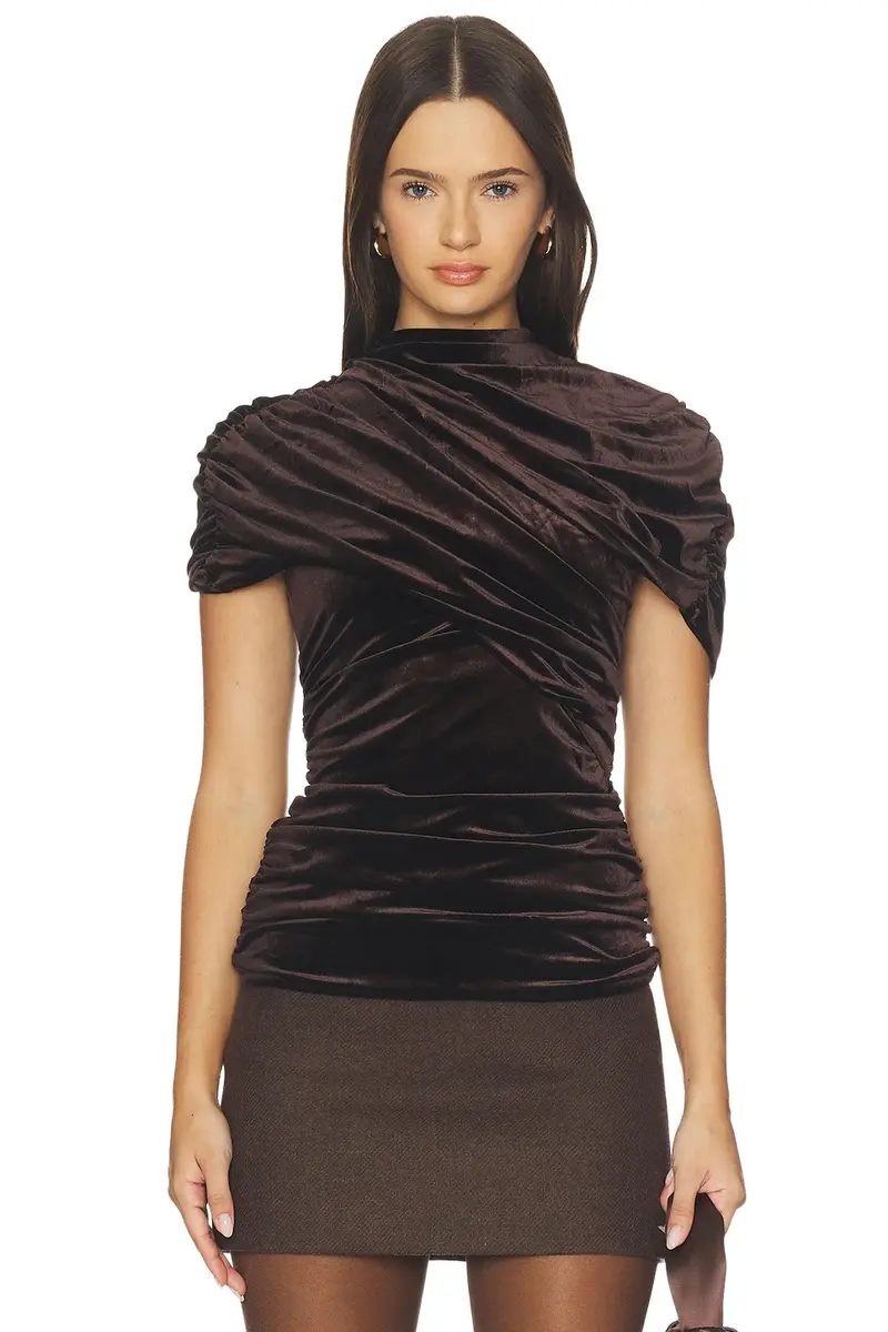 Amanda Uprichard Evianna Velvet Top