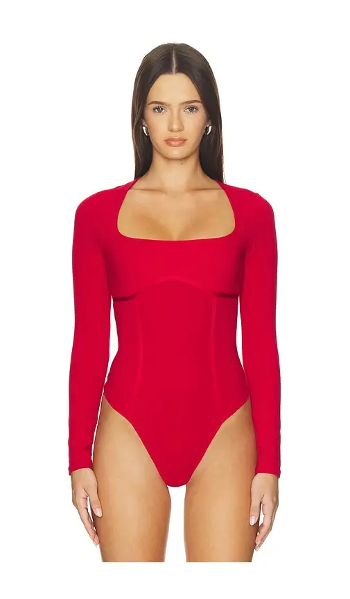 Fleur du Mal Organic Cotton Scoop Neck Long Sleeve Bodysuit | Thumbnail 2 Fleur du Mal Organic Cotton Scoop Neck Long Sleeve Bodysuit | Thumbnail 2