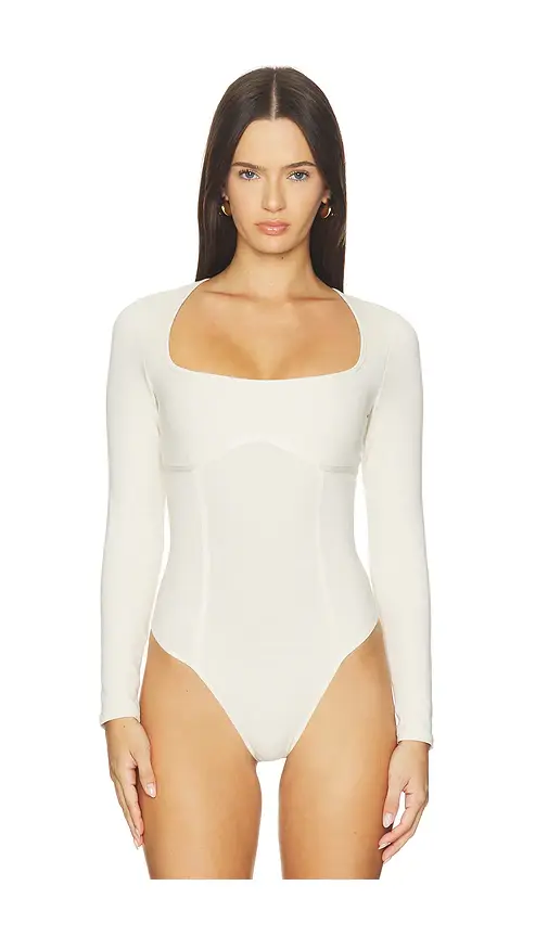 Fleur du Mal Organic Cotton Scoop Neck Long Sleeve Bodysuit | Thumbnail 2 Fleur du Mal Organic Cotton Scoop Neck Long Sleeve Bodysuit | Thumbnail 2
