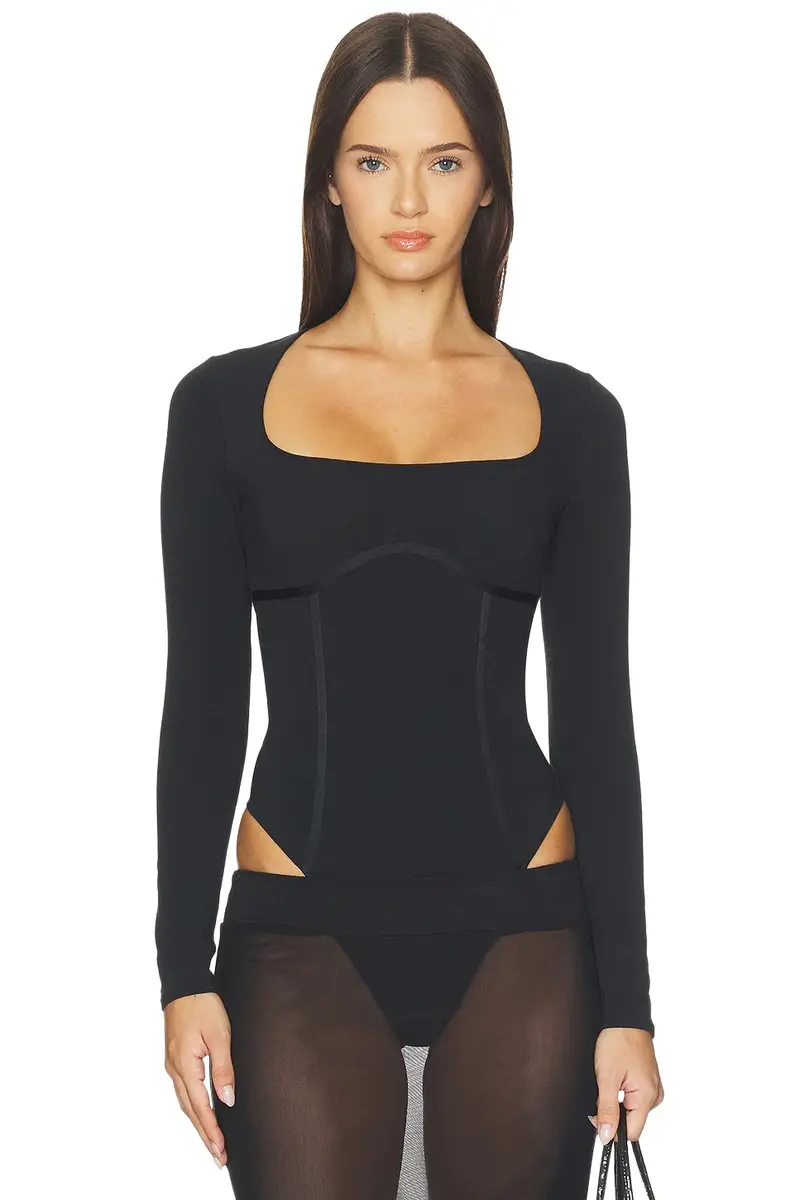 Organic Cotton Scoop Neck Long Sleeve Bodysuit