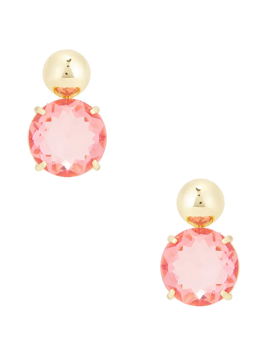 Lele Sadoughi Crystal Cactus Flower Stud Earrings