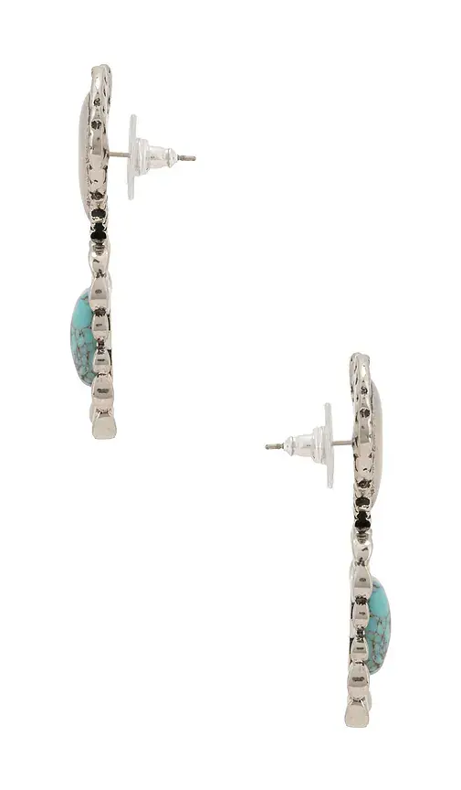 Lele Sadoughi Ruffle Heart Stone Earrings | Thumbnail 2 Lele Sadoughi Ruffle Heart Stone Earrings | Thumbnail 2