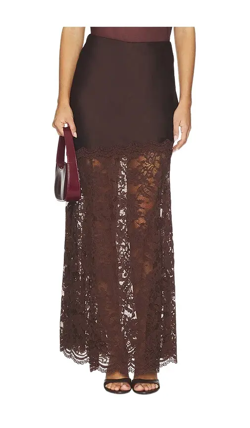 Generation Love Perrine Lace Satin Skirt