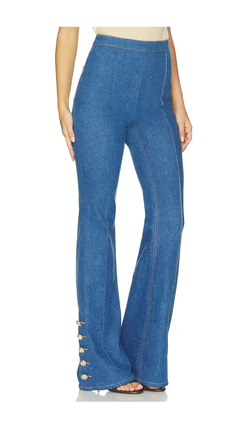 Nadine Merabi Charlotte Vintage Wash Denim Trousers | Thumbnail 2 Nadine Merabi Charlotte Vintage Wash Denim Trousers | Thumbnail 2