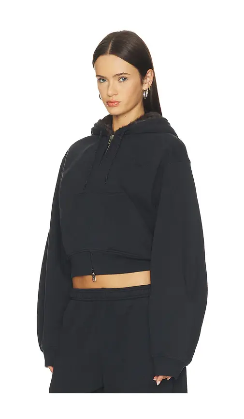 Alexander Wang Zip-up Hoodie With Faux Fur Hood | Thumbnail 2 Alexander Wang Zip-up Hoodie With Faux Fur Hood | Thumbnail 2