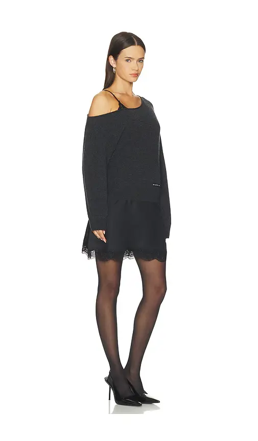 Alexander Wang Pre-styled Slip Dress With Cut Neckline Sweater | Thumbnail 2