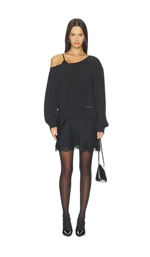 Alexander Wang Pre-styled Slip Dress With Cut Neckline Sweater