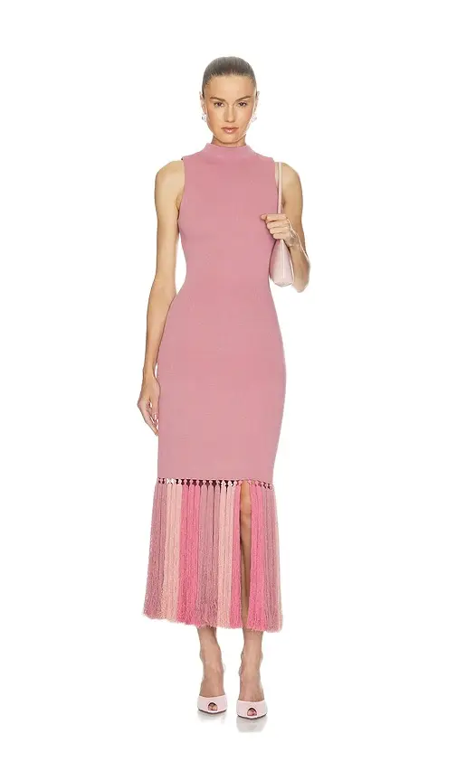 Aje Sofyr Knit Tassel Midi Dress