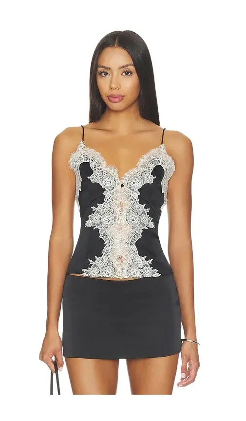 Alice + Olivia Alice + Olivia Julieta Cutaway Lace Slip Top