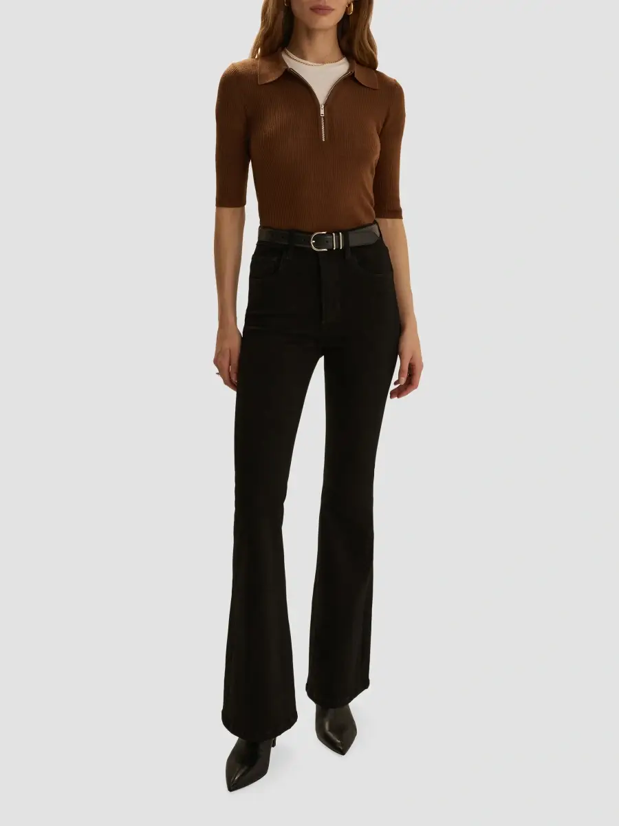 Favorite Daughter Women's Valentina Stretch-Denim High-Rise Flared Jeans | Thumbnail 2 Favorite Daughter Women's Valentina Stretch-Denim High-Rise Flared Jeans | Thumbnail 2