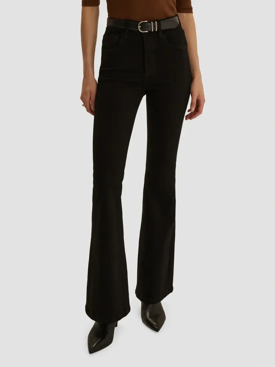 Favorite Daughter Women's Valentina Stretch-Denim High-Rise Flared Jeans | Thumbnail 4 Favorite Daughter Women's Valentina Stretch-Denim High-Rise Flared Jeans | Thumbnail 4