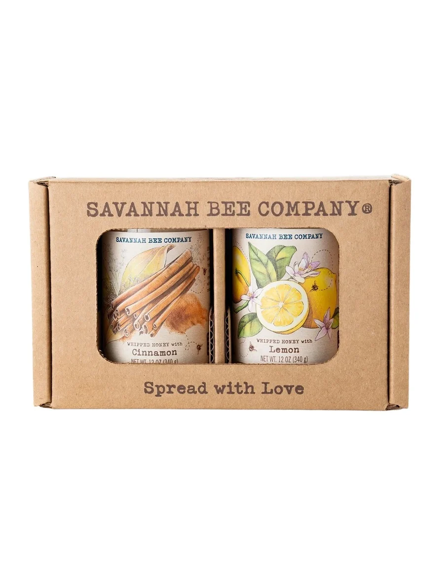 Savannah Bee Company 2-Piece Lemon & Cinnamon Whipped Honey Gift Set