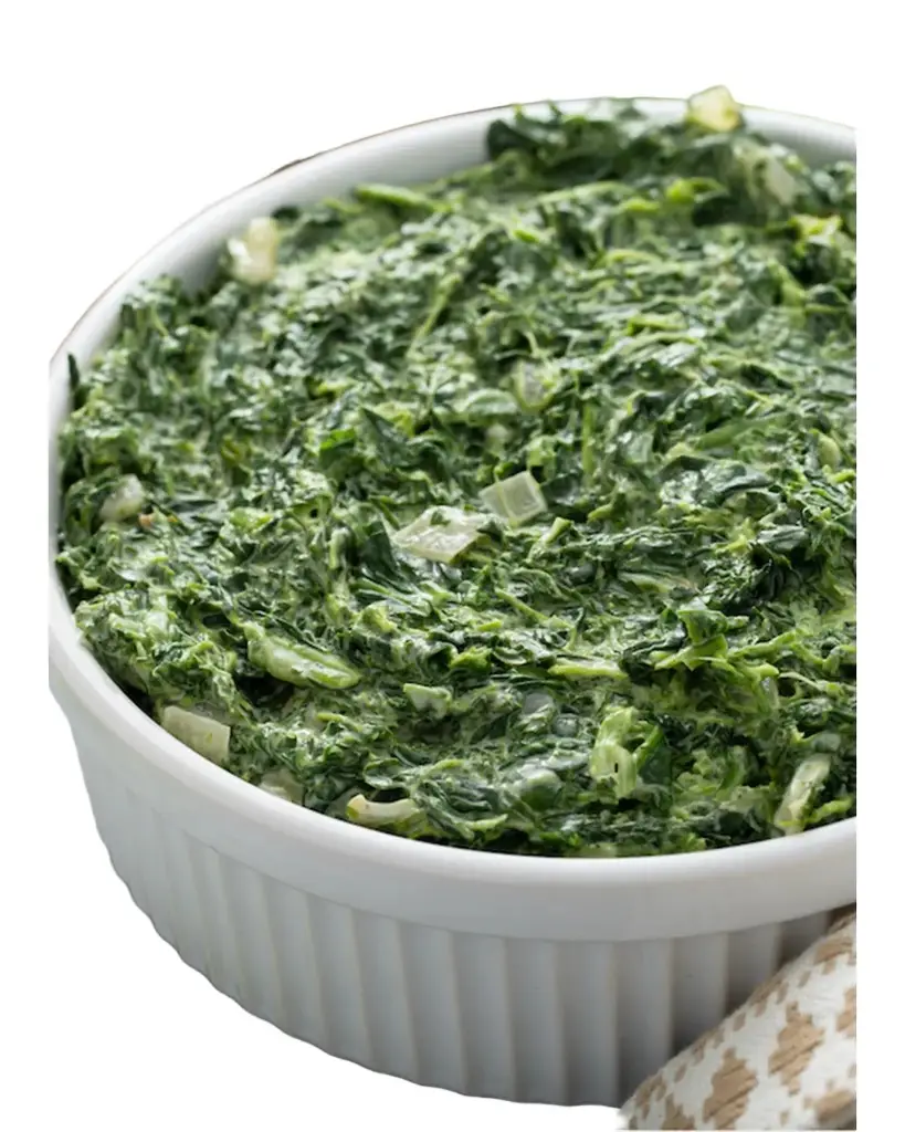 Spinach Madeleine with Smoked Gouda Cheese, Serves 4-6 Spinach Madeleine with Smoked Gouda Cheese, Serves 4-6