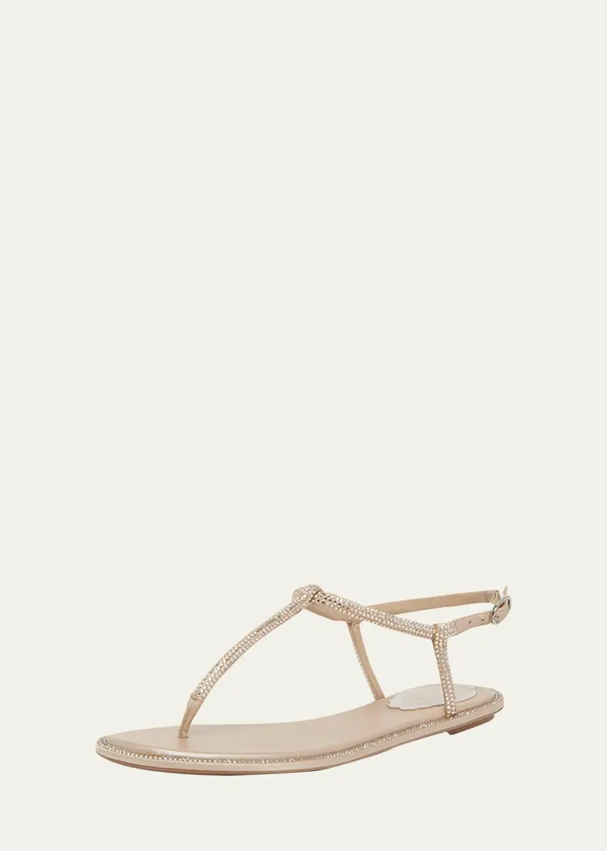René Caovilla Strass T-Strap Thong Sandals | Thumbnail 2 René Caovilla Strass T-Strap Thong Sandals | Thumbnail 2