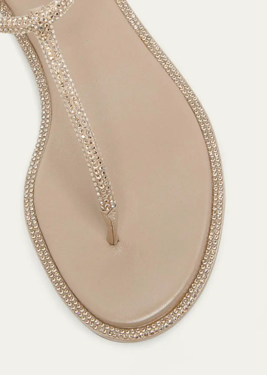 René Caovilla Strass T-Strap Thong Sandals | Thumbnail 4 René Caovilla Strass T-Strap Thong Sandals | Thumbnail 4