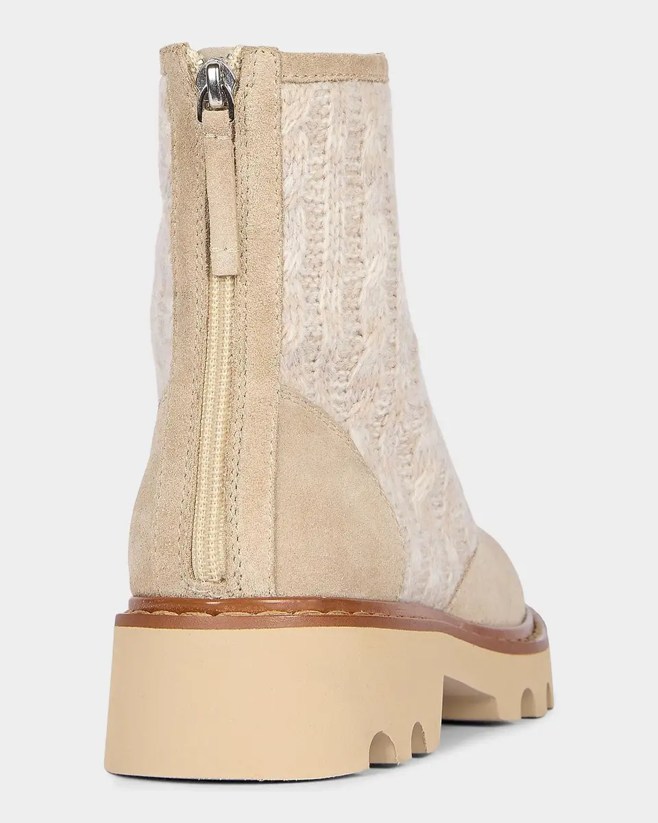 Roger Vivier Viv Rangers Cable-Knit & Suede Combat Boots | Thumbnail 2 Roger Vivier Viv Rangers Cable-Knit & Suede Combat Boots | Thumbnail 2