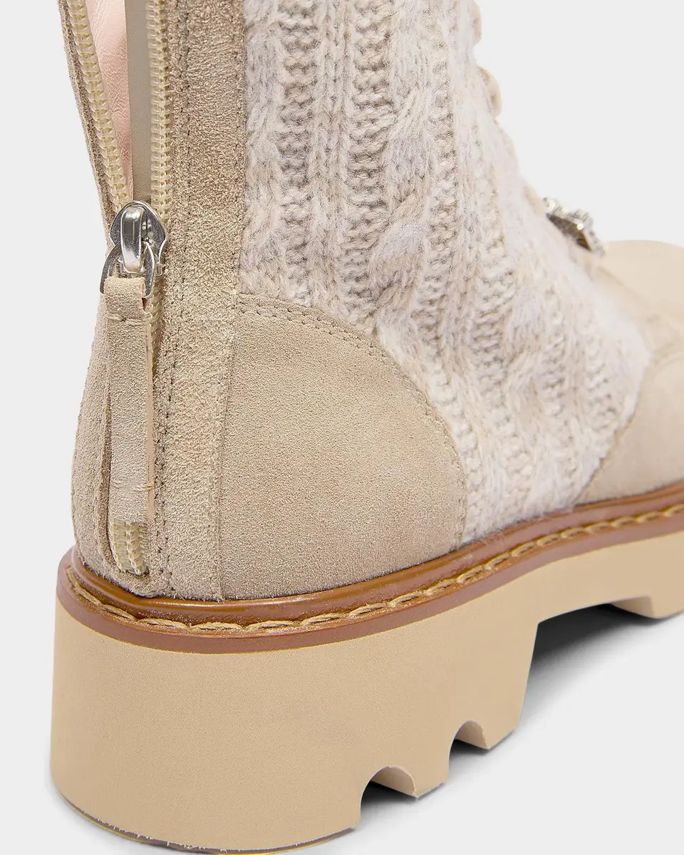 Roger Vivier Viv Rangers Cable-Knit & Suede Combat Boots | Thumbnail 5 Roger Vivier Viv Rangers Cable-Knit & Suede Combat Boots | Thumbnail 5