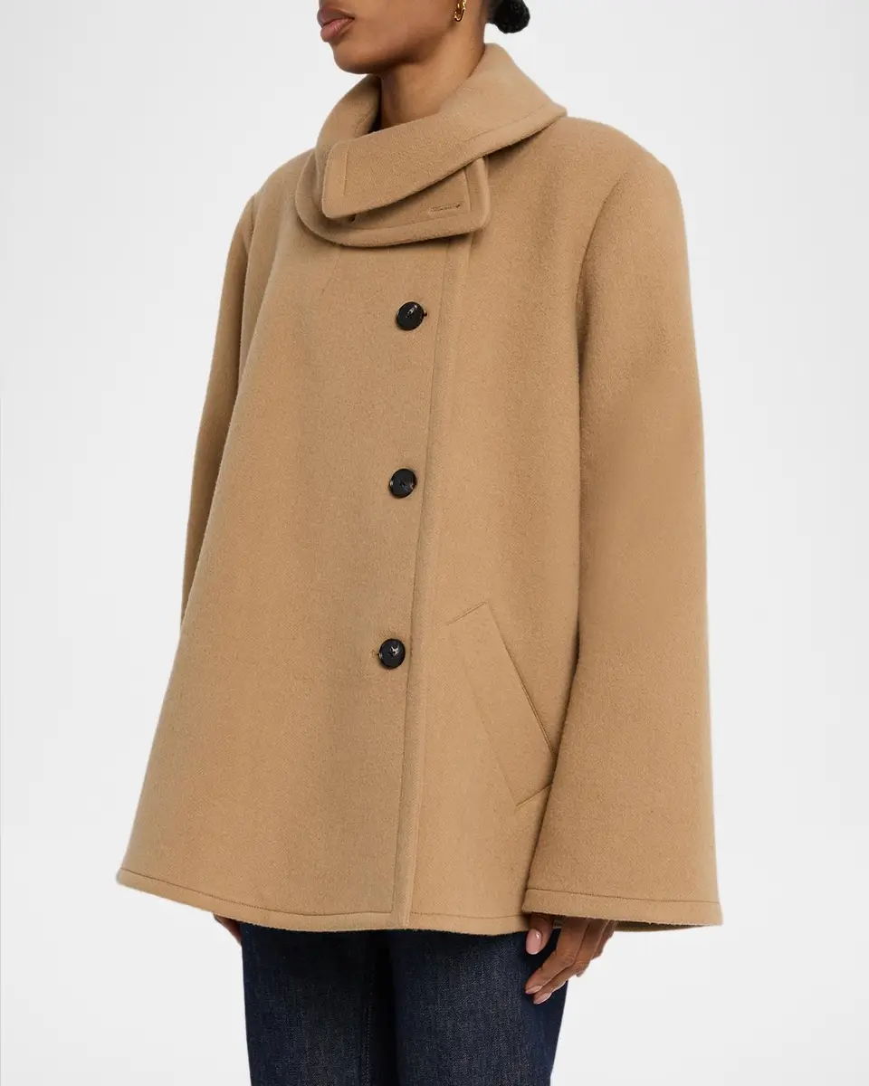 Co Draped Collar Wool-Cashmere Swing Coat | Thumbnail 4 Co Draped Collar Wool-Cashmere Swing Coat | Thumbnail 4