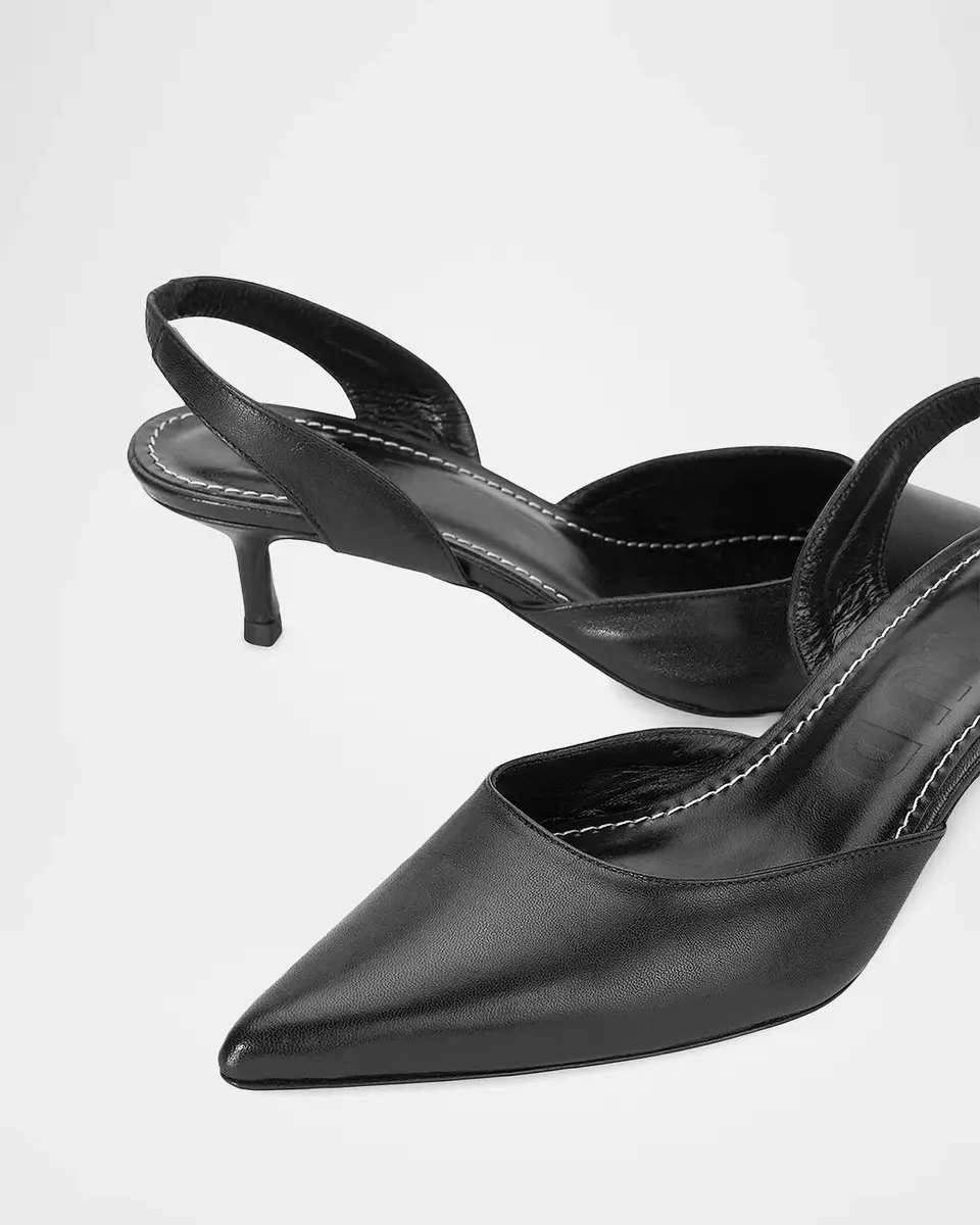 Staud Sebastian 40MM Leather Slingback Pumps | Thumbnail 3