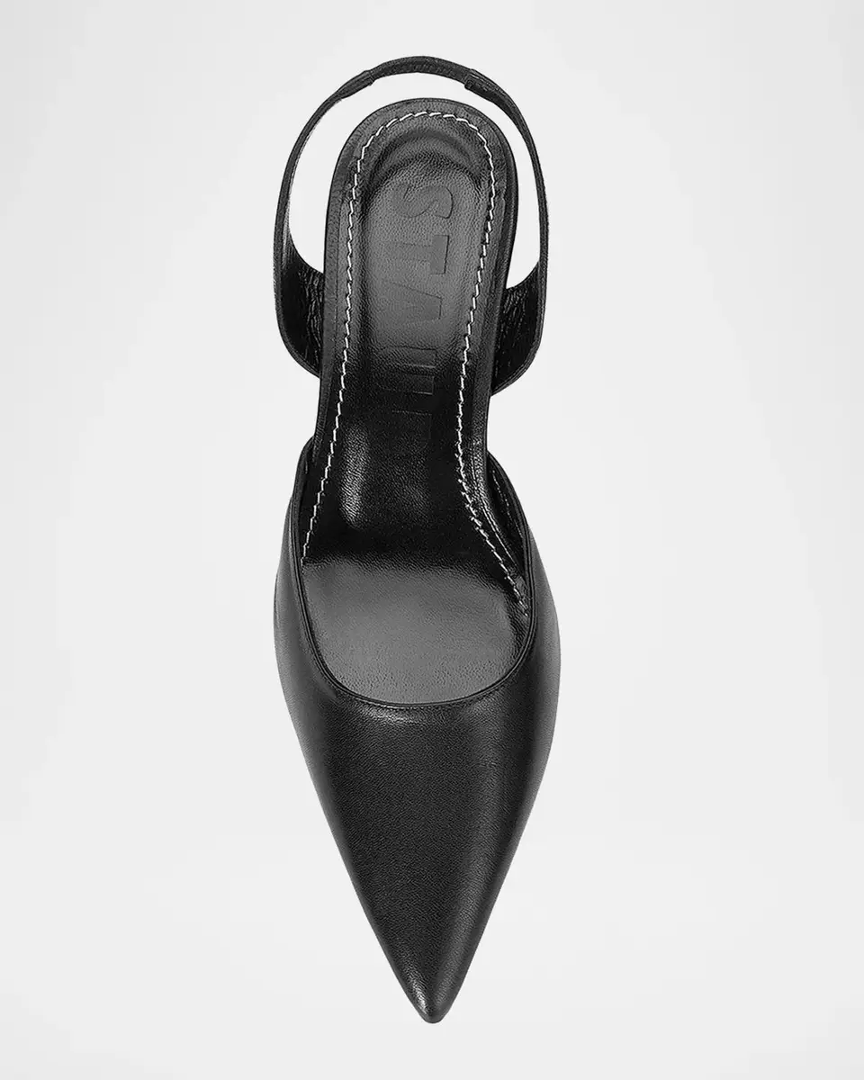 Staud Sebastian 40MM Leather Slingback Pumps | Thumbnail 4