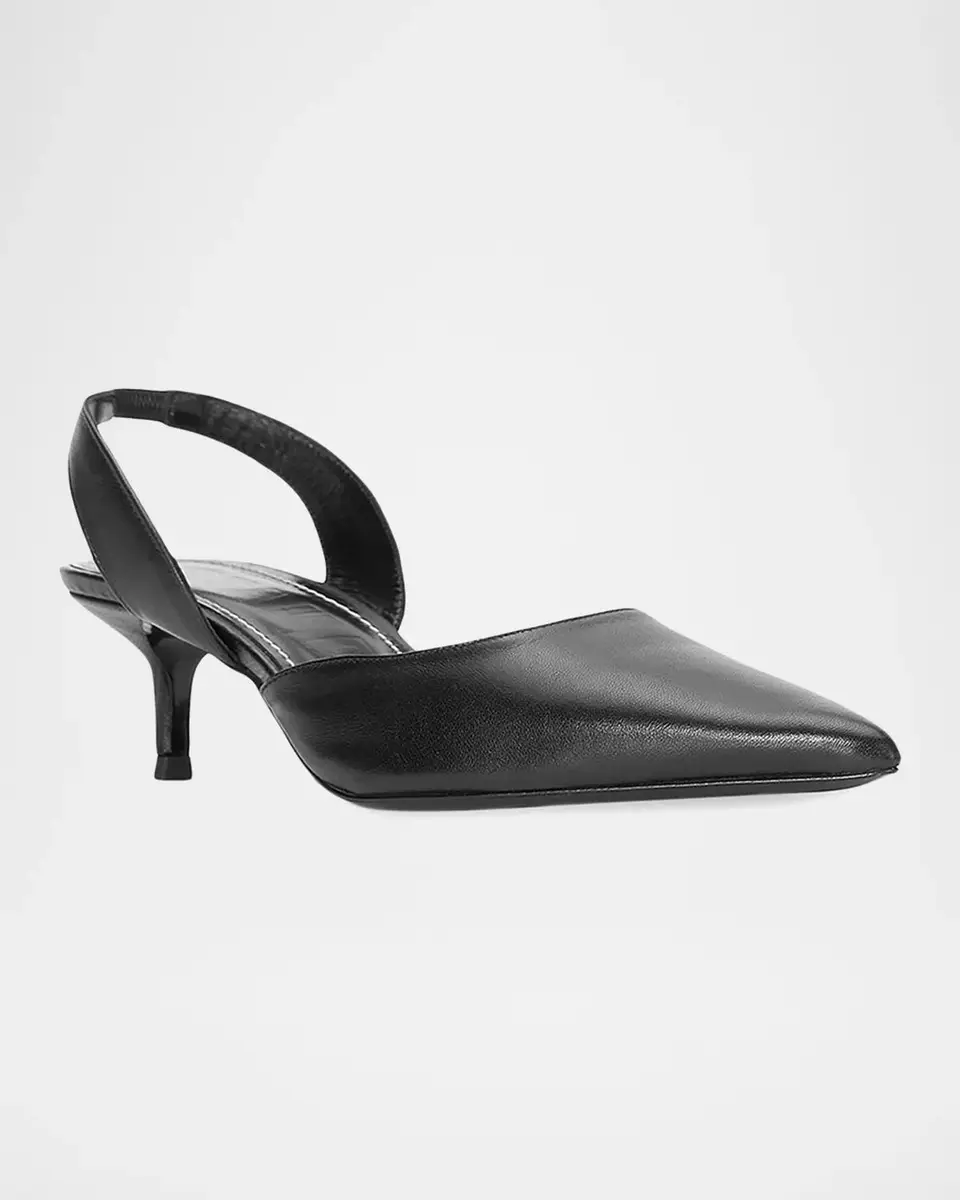 Staud Sebastian 40MM Leather Slingback Pumps | Thumbnail 5